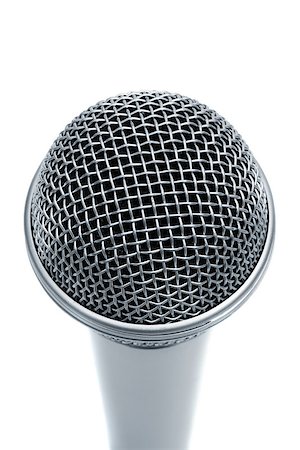 simsearch:400-06858495,k - Beautiful new microphone on a white background Stock Photo - Budget Royalty-Free & Subscription, Code: 400-06949177