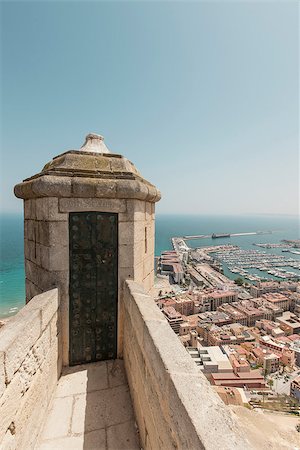 Detail of Santa Barbara Castle in Alicante, Spain Photographie de stock - Aubaine LD & Abonnement, Code: 400-06949335