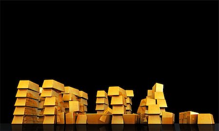 simsearch:400-04022894,k - gold ingots isolated on black background Stockbilder - Microstock & Abonnement, Bildnummer: 400-06949639