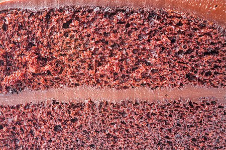 Close up sponge of chocolate custard cake Stock Photo - Budget Royalty-Free & Subscription, Code: 400-06949736