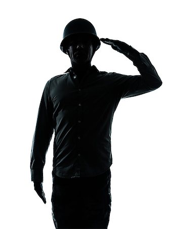 one caucasian army soldier man army soldier man saluting on studio isolated on white background Stock Photo - Budget Royalty-Free & Subscription, Code: 400-06954340