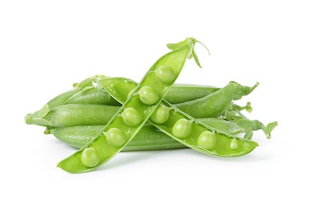 simsearch:400-04785141,k - fresh pea pods, isolated on white background Stock Photo - Budget Royalty-Free & Subscription, Code: 400-06950447