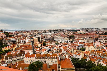 simsearch:400-07569725,k - Aerial View on Lisbon and 25 Abril Bridge, Portugal Stock Photo - Budget Royalty-Free & Subscription, Code: 400-06950668