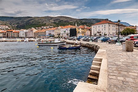 Panorama of Mediterranean Town Senj near Istria, Croatia Stock Photo - Budget Royalty-Free & Subscription, Code: 400-06950674