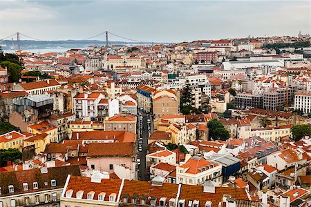 simsearch:400-07569725,k - Aerial View on Lisbon and 25 Abril Bridge, Portugal Stock Photo - Budget Royalty-Free & Subscription, Code: 400-06950670