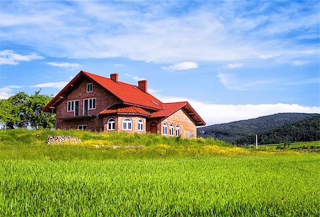 New house in the mountains Stock Photo - Budget Royalty-Free & Subscription, Code: 400-06951120
