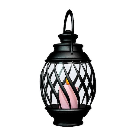 3D digital render of a hand lantern isolated on white background Foto de stock - Super Valor sin royalties y Suscripción, Código: 400-06951284