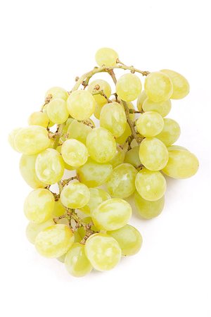 Cluster of green grapes isolated on a white background Foto de stock - Super Valor sin royalties y Suscripción, Código: 400-06951382