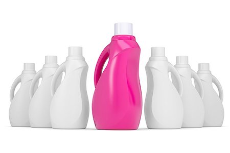 detergente - Series plastic bottles of household chemicals. 3d render isolated on white background Photographie de stock - Aubaine LD & Abonnement, Code: 400-06951625