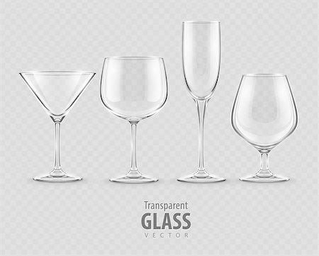 simsearch:400-07450722,k - set of transparent glass goblets - EPS10 vector illustration Stock Photo - Budget Royalty-Free & Subscription, Code: 400-06951800