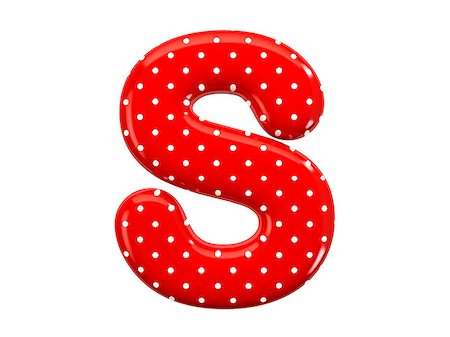 The bright red letter S with a festive pattern and isolated on a white background Foto de stock - Royalty-Free Super Valor e Assinatura, Número: 400-06951941