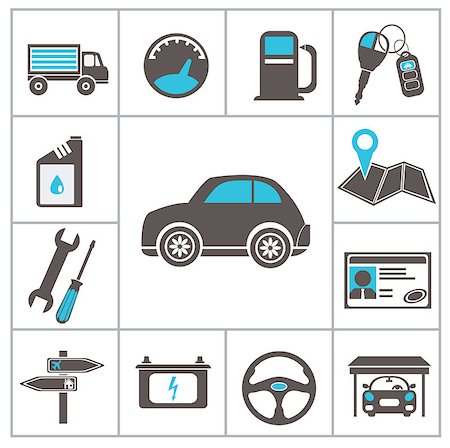 set of keys - Auto icons. For you design Stock Photo - Budget Royalty-Free & Subscription, Code: 400-06952111