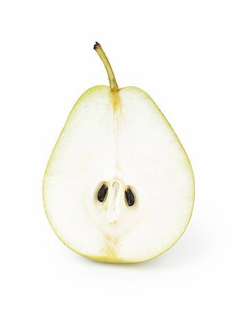 simsearch:400-06953045,k - half of williams pear, isolated on white background Stockbilder - Microstock & Abonnement, Bildnummer: 400-06953044