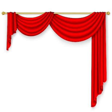 simsearch:400-04403800,k - Red curtain on the white background. Mesh. Photographie de stock - Aubaine LD & Abonnement, Code: 400-06953710