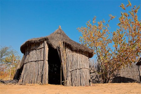 rural african hut image - Traditional rural African reed and thatch hut, Caprivi region, Namibia Stock Photo - Budget Royalty-Free & Subscription, Code: 400-06960976