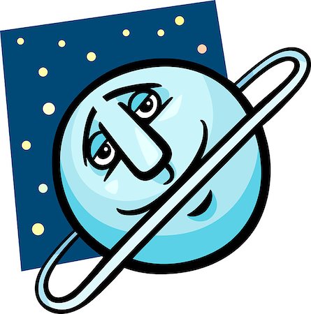 simsearch:400-04154451,k - Cartoon Illustration of Funny Uranus Planet Comic Mascot Character Stock Photo - Budget Royalty-Free & Subscription, Code: 400-07034070