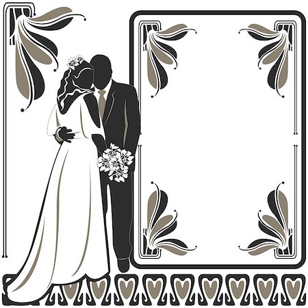 simsearch:400-07332647,k - Vector of Wedding card invitation on white Stockbilder - Microstock & Abonnement, Bildnummer: 400-07034164