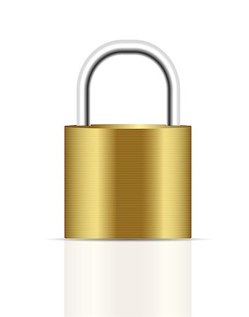 painting metal safety - realistic lock vector illustration Stock Photo - Budget Royalty-Free & Subscription, Code: 400-07034467