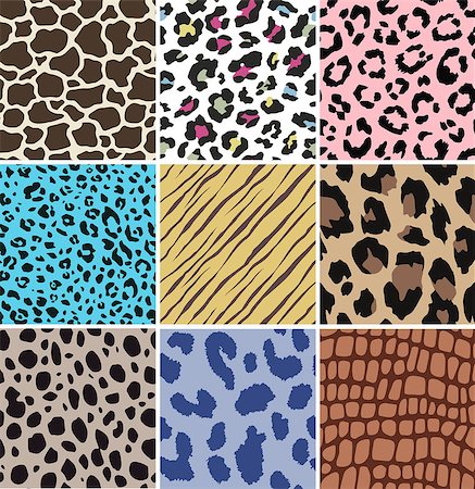 seamless animal skin fabric pattern Stock Photo - Budget Royalty-Free & Subscription, Code: 400-07034739