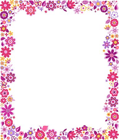 floral border frame background Stock Photo - Budget Royalty-Free & Subscription, Code: 400-07034745