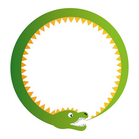 ravennka (artist) - Ouroboros illustration -  the serpent (dragon) eating his tale, the symbol of continuity, self-reference, cyclicality and the eternal return. Stock Photo - Budget Royalty-Free & Subscription, Code: 400-07034947