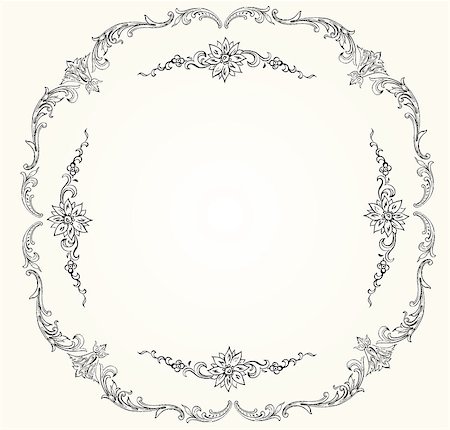 Victorian vector frame Stock Photo - Budget Royalty-Free & Subscription, Code: 400-07034973