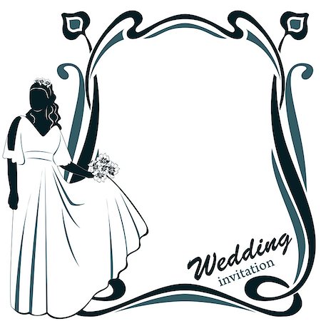 simsearch:400-07332647,k - Vector of Wedding card invitation on white Stockbilder - Microstock & Abonnement, Bildnummer: 400-07034992
