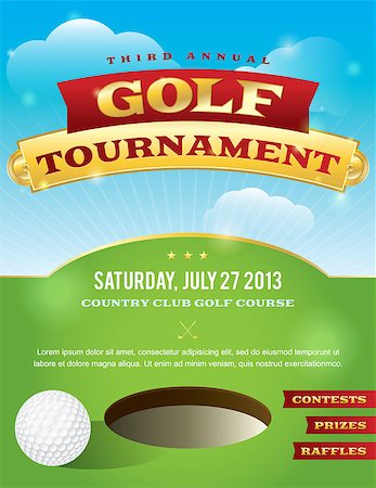 design background for club - A nice design for a golf tournament invitation. Vector EPS 10 available. EPS file contains transparencies and mask. EPS is layered for easy addition and subtraction of elements. Stock Photo - Budget Royalty-Free & Subscription, Code: 400-07035057