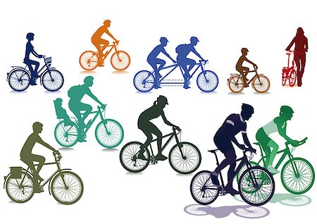 Cyclists and bicycles Stock Photo - Budget Royalty-Free & Subscription, Code: 400-07035069