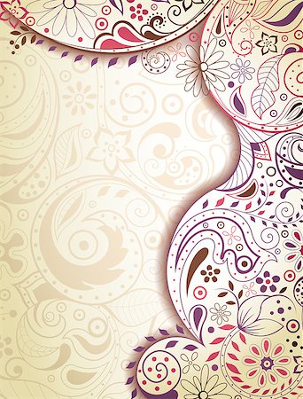 Illustration of abstract floral background. Stockbilder - Microstock & Abonnement, Bildnummer: 400-07035084