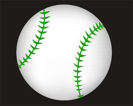 baseball ball on a black background Foto de stock - Royalty-Free Super Valor e Assinatura, Número: 400-07035101