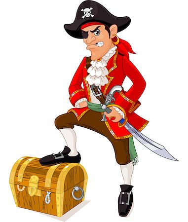 simsearch:400-08164280,k - Illustration of cartoon pirate Stockbilder - Microstock & Abonnement, Bildnummer: 400-07035110