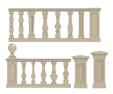 simsearch:400-07038923,k - Set  of  balusters Stock Photo - Budget Royalty-Free & Subscription, Code: 400-07035142
