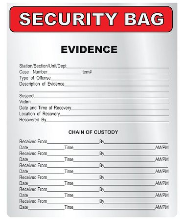 forensics labels - Plastic bag for the collection and storage of evidence. Vector illustration. Stock Photo - Budget Royalty-Free & Subscription, Code: 400-07035317