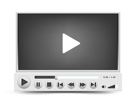 pause button - Vector video player interface Stock Photo - Budget Royalty-Free & Subscription, Code: 400-07035326