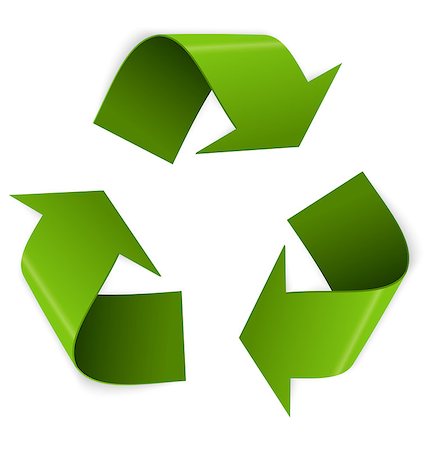 Vector illustration of 3d recycling symbol isolated on white Stock Photo - Budget Royalty-Free & Subscription, Code: 400-07035463