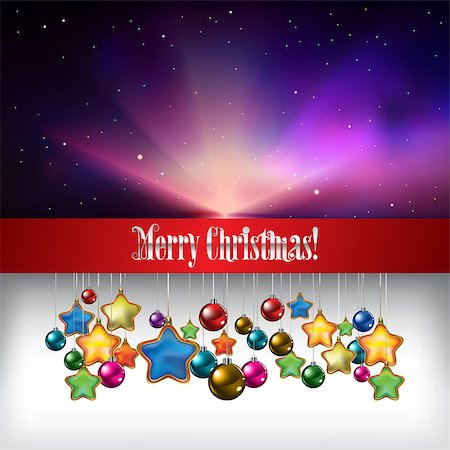 simsearch:400-07035531,k - Abstract celebration background with Christmas decorations on white Fotografie stock - Microstock e Abbonamento, Codice: 400-07035533