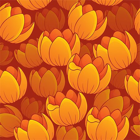 Seamless background flowery topic 1 - eps10 vector illustration. Stock Photo - Budget Royalty-Free & Subscription, Code: 400-07035585