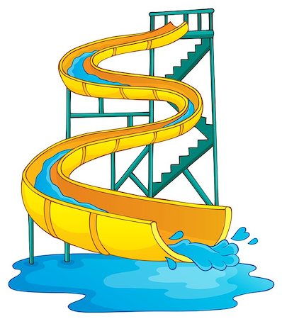 Image with aquapark theme 2 - eps10 vector illustration. Foto de stock - Super Valor sin royalties y Suscripción, Código: 400-07035603