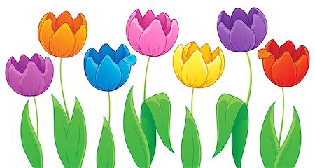 simsearch:400-08076059,k - Image with tulip flower theme 3 - eps10 vector illustration. Stock Photo - Budget Royalty-Free & Subscription, Code: 400-07035615
