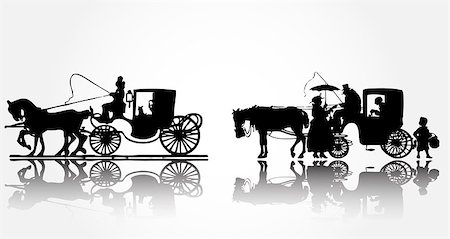 Old horse coach ready for drive Stock Photo - Budget Royalty-Free & Subscription, Code: 400-07035822