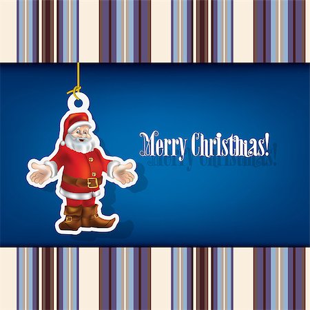 simsearch:400-07035531,k - Abstract celebration background with Santa Claus on blue Fotografie stock - Microstock e Abbonamento, Codice: 400-07035885