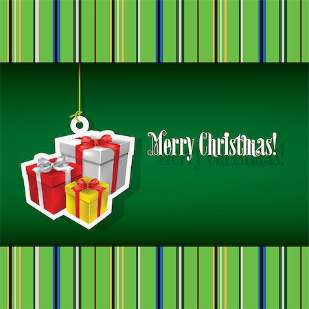 simsearch:400-07035531,k - Abstract celebration background with Christmas gifts on green Fotografie stock - Microstock e Abbonamento, Codice: 400-07035882