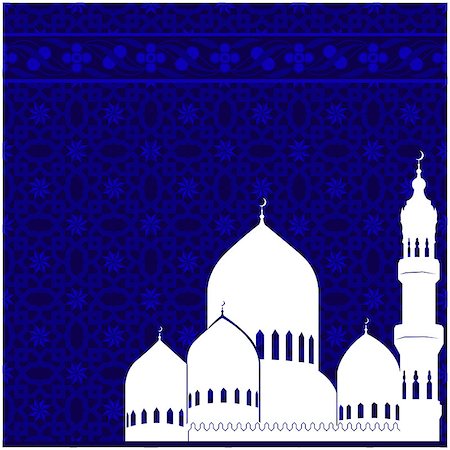 simsearch:400-04177136,k - Vector of Arabic postcard for Ramadan Kareem with mosque Photographie de stock - Aubaine LD & Abonnement, Code: 400-07036019