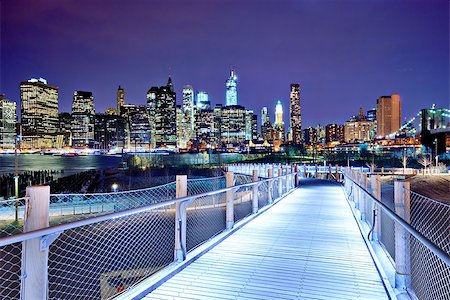 Lower Manhattan skyline viewed from Brooklyn in New York City. Stock Photo - Budget Royalty-Free & Subscription, Code: 400-07036300