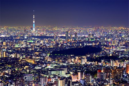 simsearch:400-07263208,k - Tokyo cityscape with the Tokyo Skytree. Fotografie stock - Microstock e Abbonamento, Codice: 400-07036321