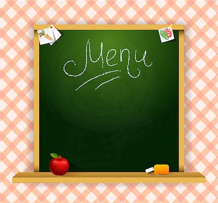 Vector illustration of Wooden chalkboard for restaurant menu Stock Photo - Budget Royalty-Free & Subscription, Code: 400-07036420