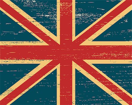 simsearch:400-06326700,k - Vector shabby British flag. Image can be used as wallpapers, print on paper, fabric and gadgets. Foto de stock - Super Valor sin royalties y Suscripción, Código: 400-07036941