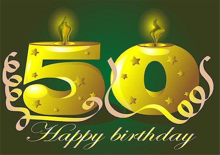 50 year anniversary. numbers in the form of candles Stock Photo - Budget Royalty-Free & Subscription, Code: 400-07037308