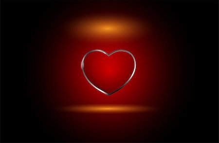 simsearch:400-04819459,k - Beautiful vector glass heart. Red color over fire background. Photographie de stock - Aubaine LD & Abonnement, Code: 400-07037326